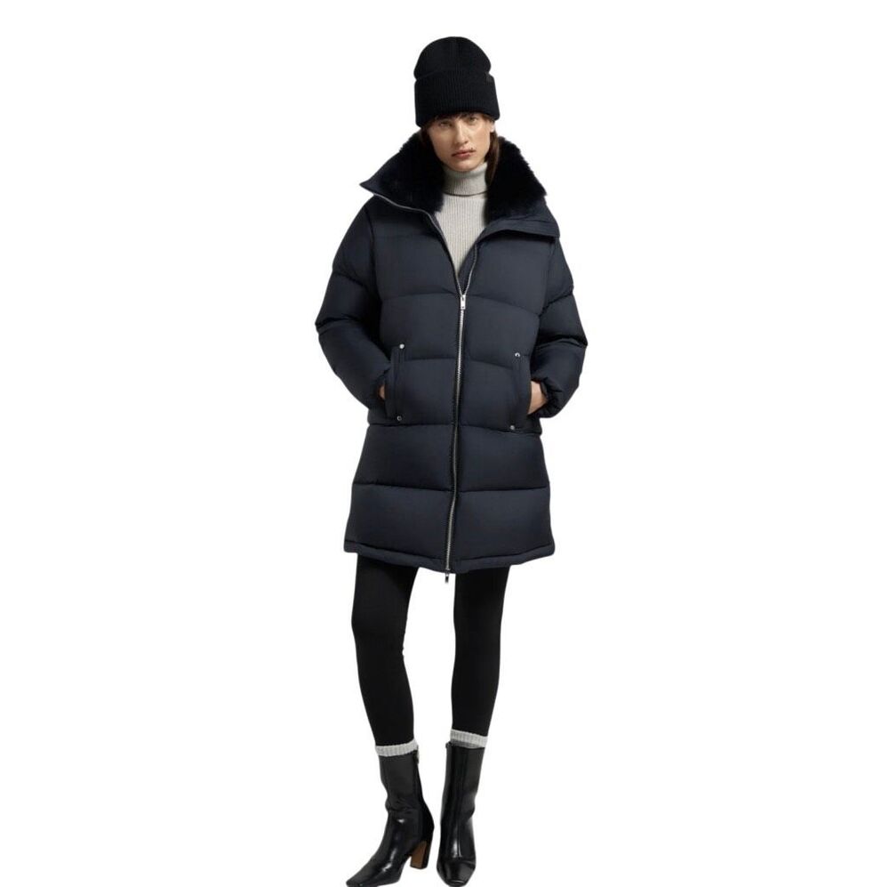 Moose Knuckles belle dune long shearling puffer Small